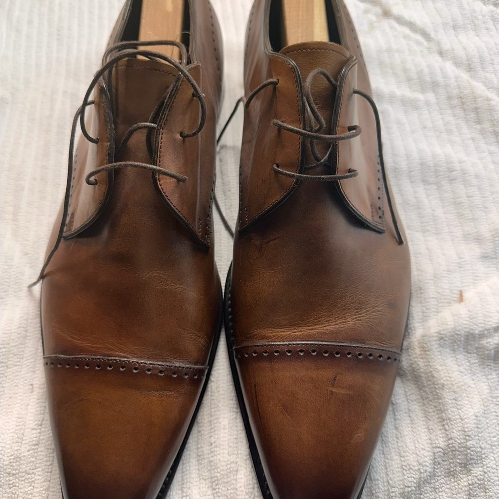 Classic Brown Leather Oxford Shoes